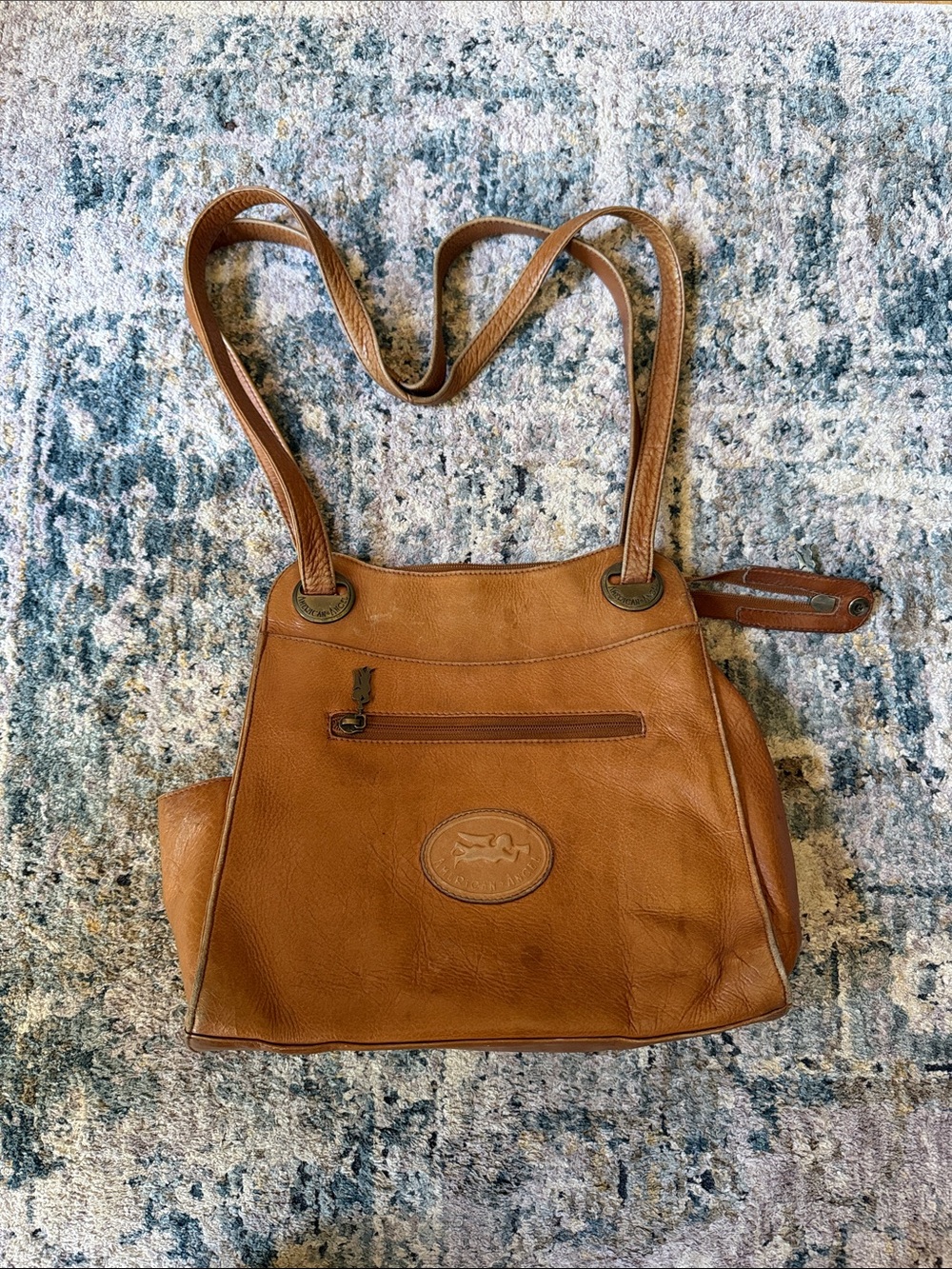 Vintage American Angel Shoulder Bag Tan Leather